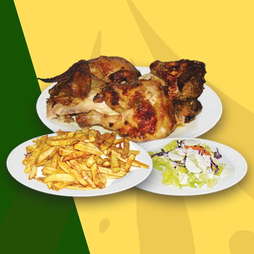 This is how we serve the 1 Pollo Combo in our restaurant