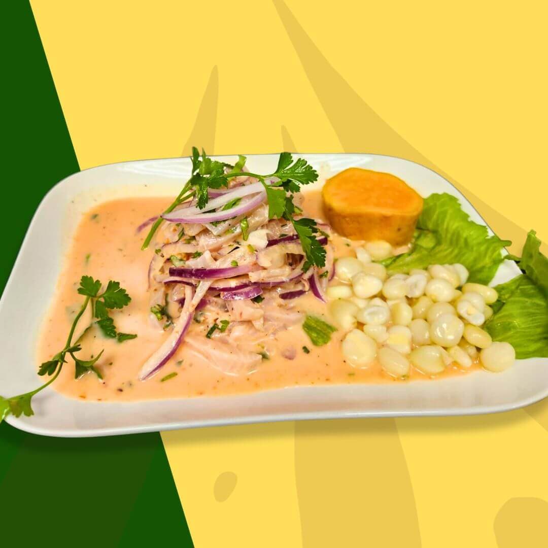 How we serve the Ceviche De Pescado at our restaurant