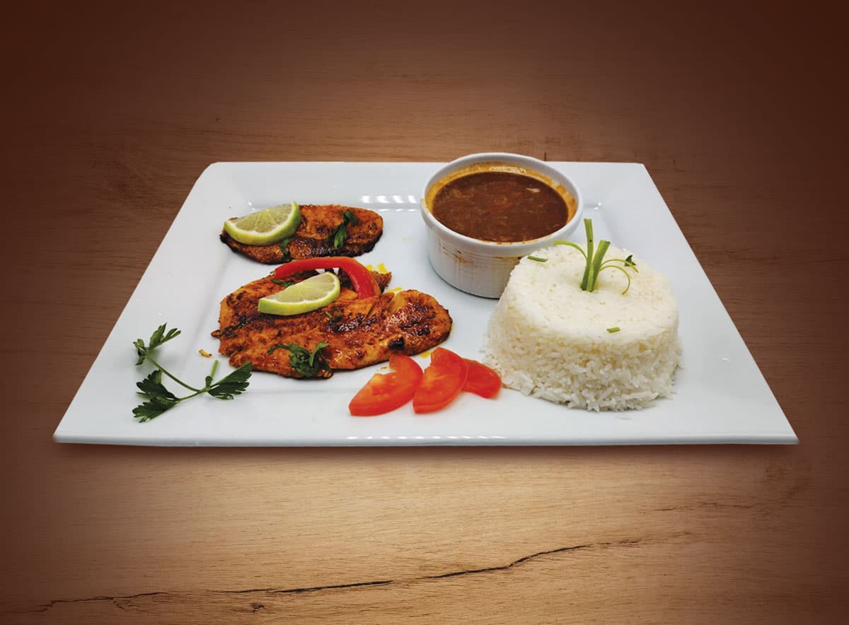 How we serve the Pechuga a La Plancha at our restaurant