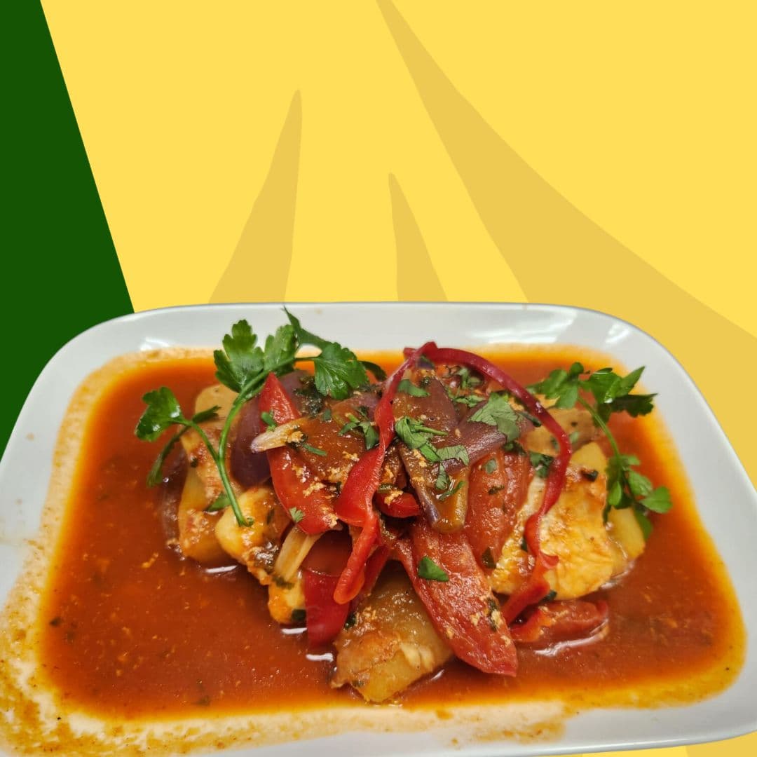 How we serve the Sudado De Pescado at our restaurant